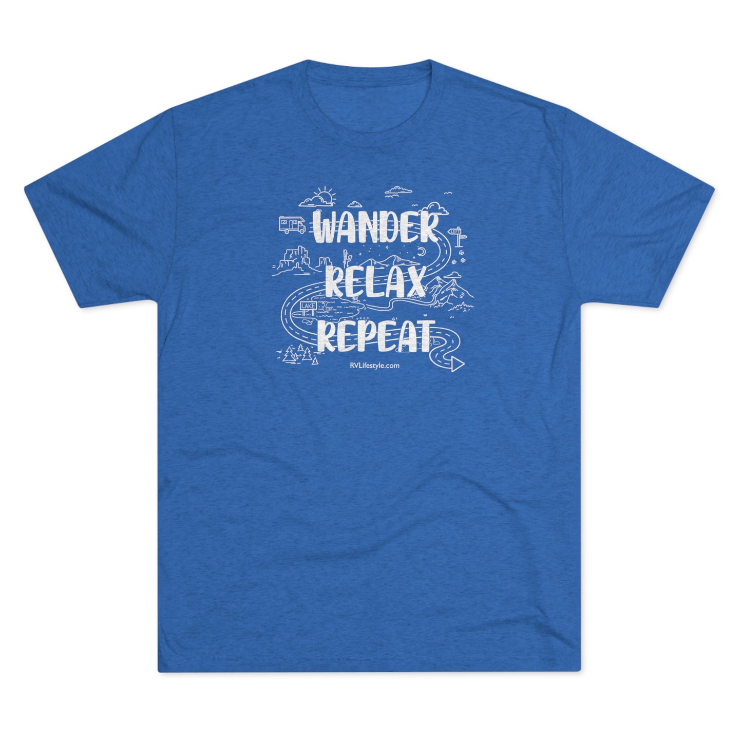 Wander - Relax - Repeat | Unisex Tri-Blend Crew Tee