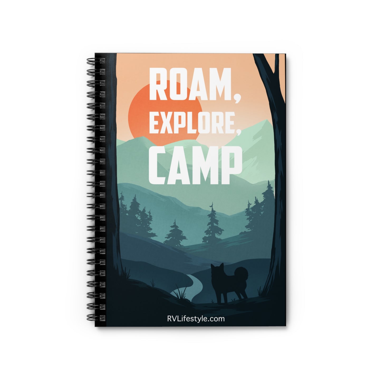 Roam Explore Camp - Spiral Notebook - Ruled Line
