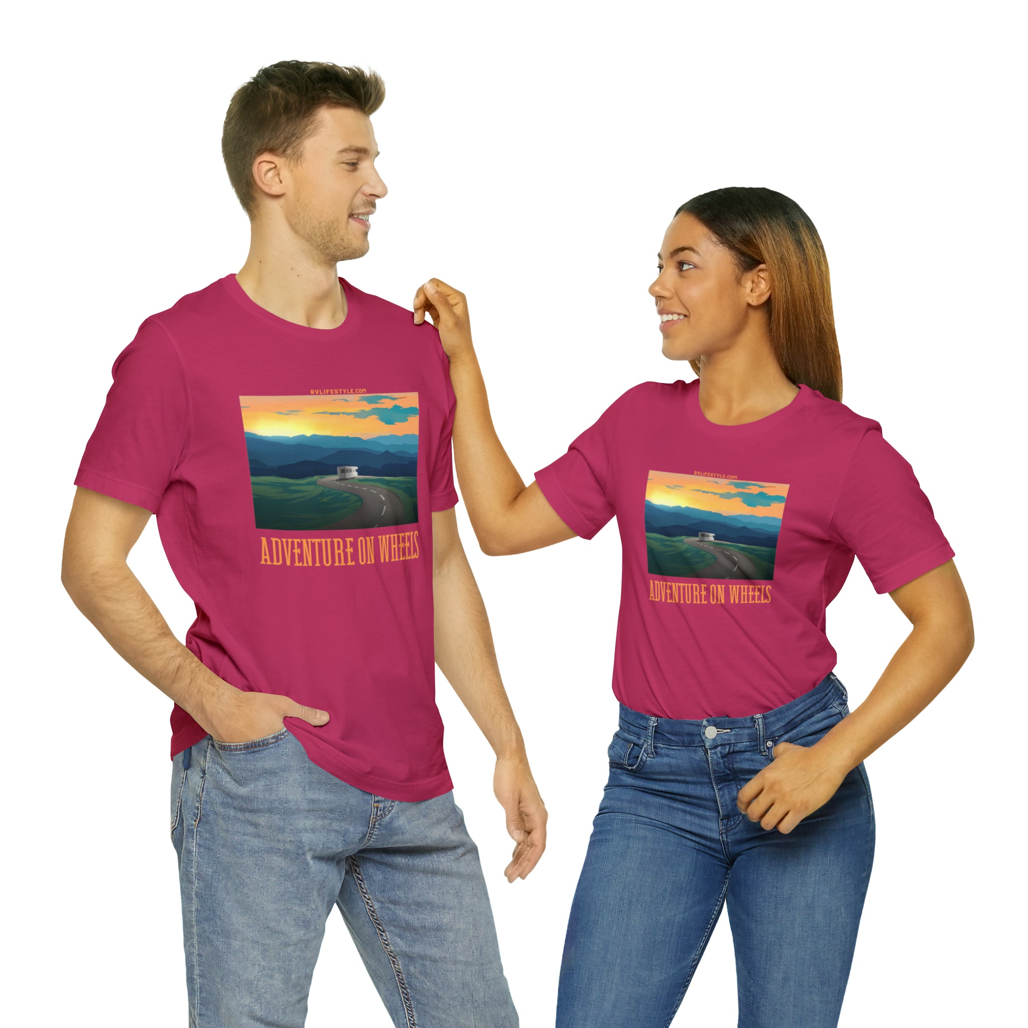 Adventure on Wheels - Unisex Jersey Short Sleeve Tee