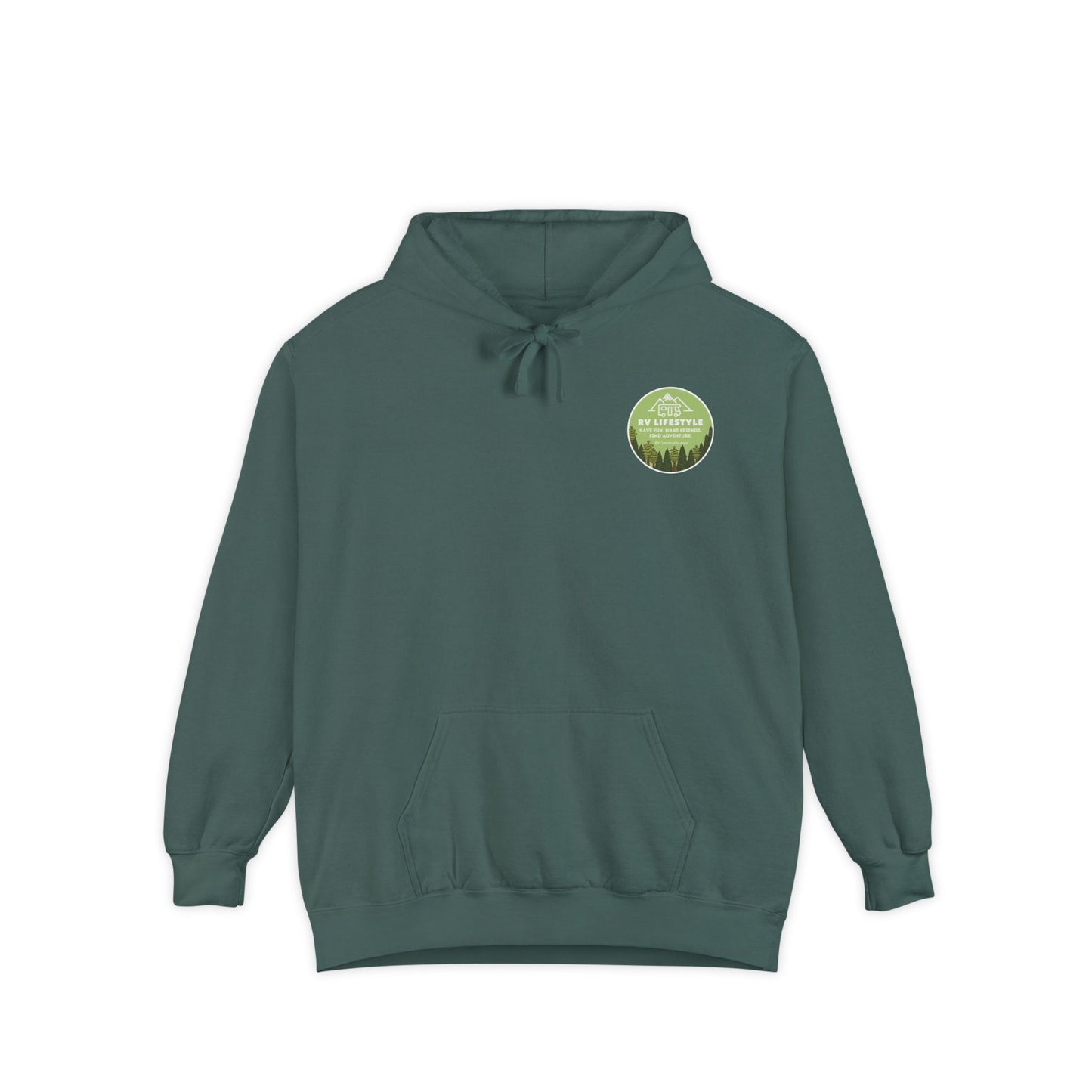 RV Community Forest Garment-Dyed Unisex Hoodie - Cozy Outdoor Vibes