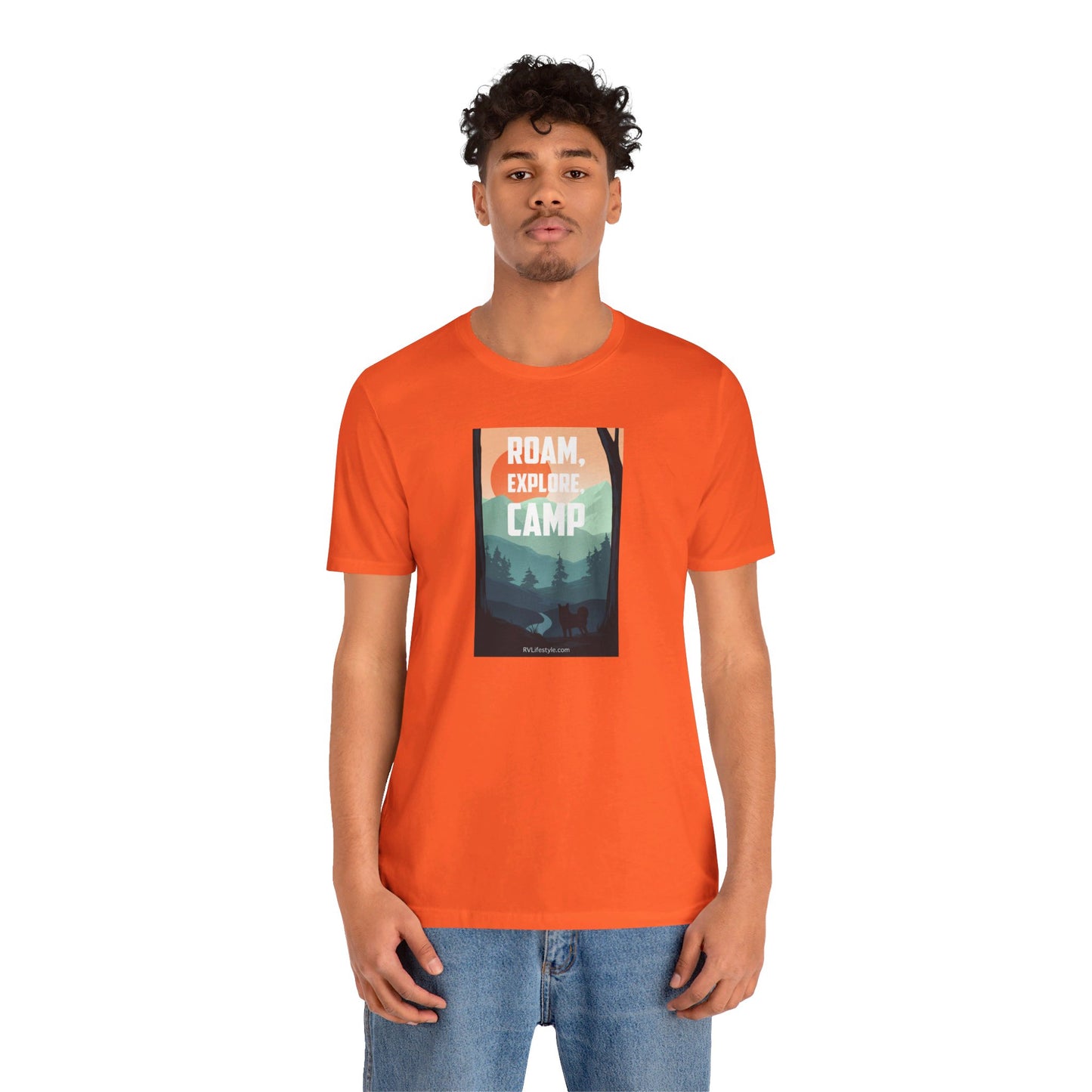 Roam Explore Camp - Unisex Jersey Short Sleeve Tee