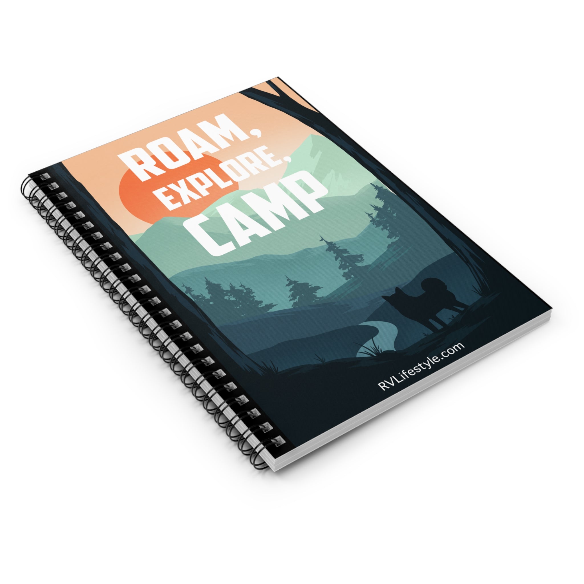 Roam Explore Camp - Spiral Notebook - Ruled Line