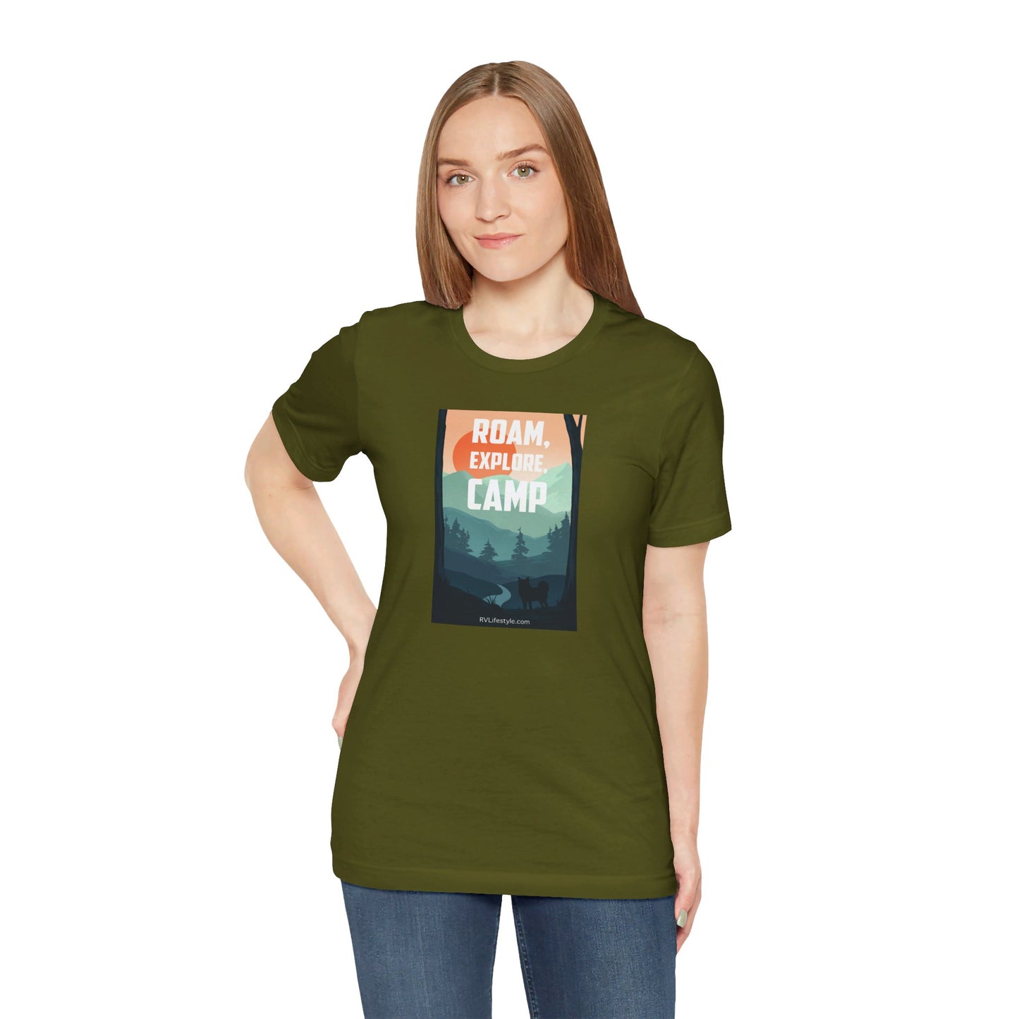 Roam Explore Camp - Unisex Jersey Short Sleeve Tee