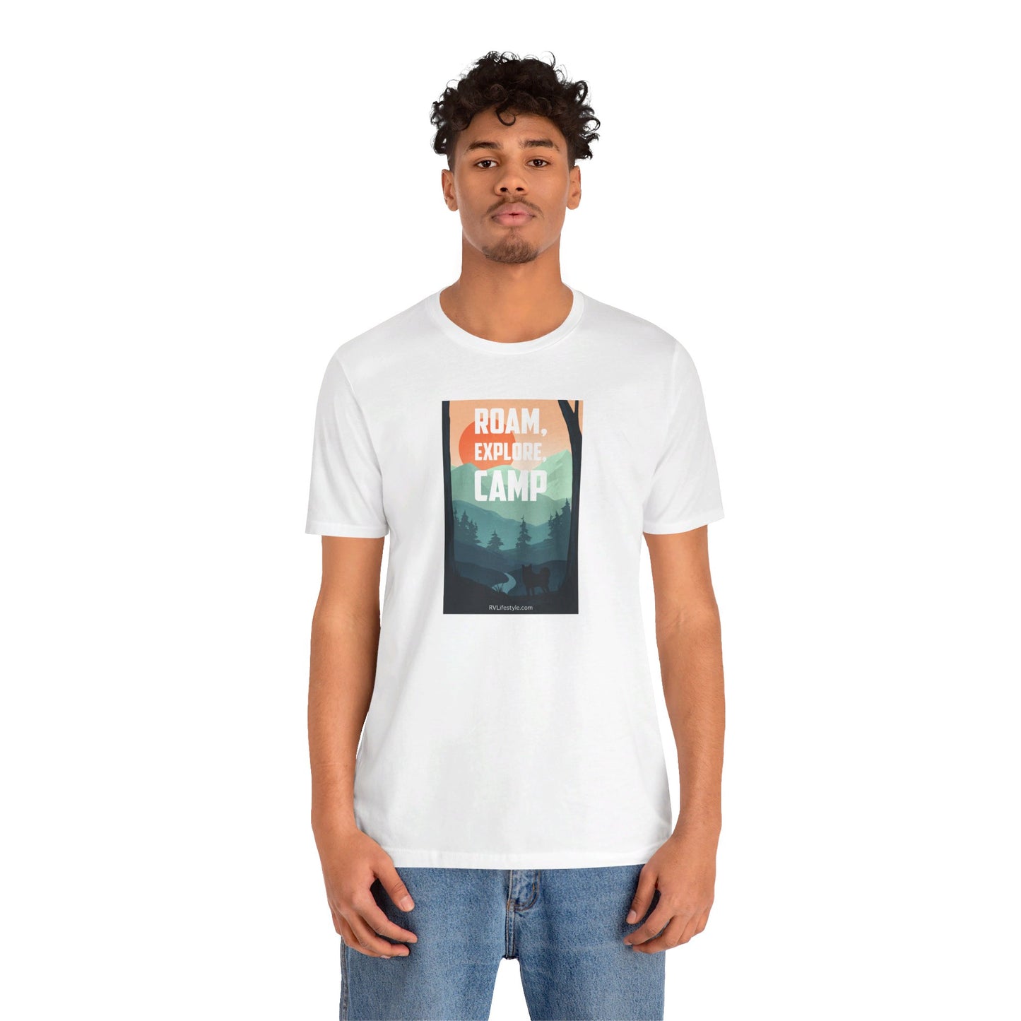 Roam Explore Camp - Unisex Jersey Short Sleeve Tee