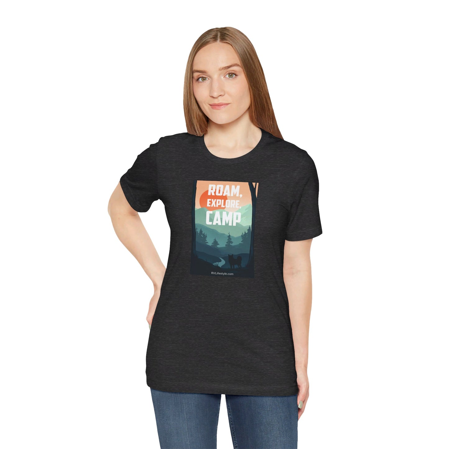 Roam Explore Camp - Unisex Jersey Short Sleeve Tee