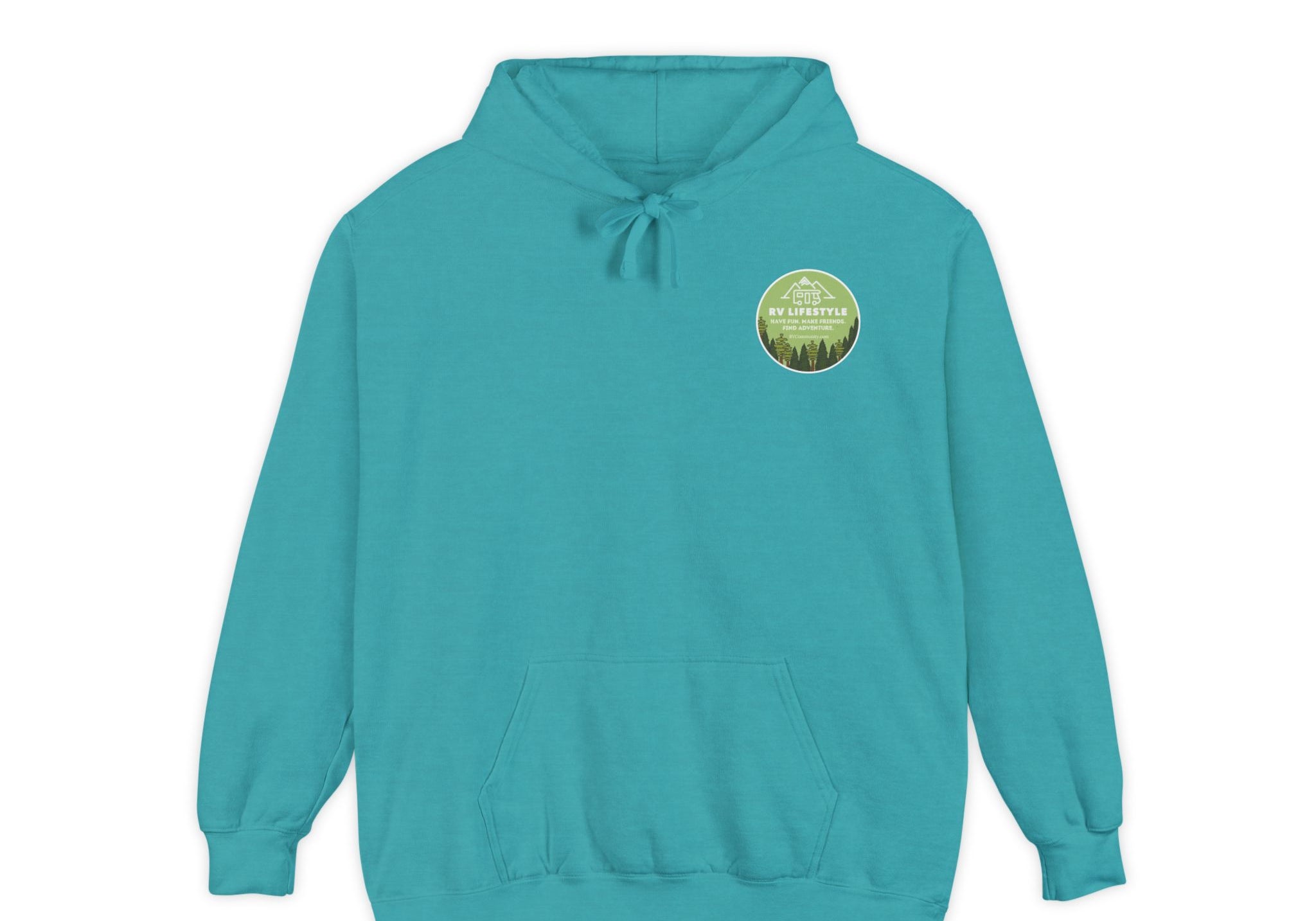 RV Community Forest Garment-Dyed Unisex Hoodie - Cozy Outdoor Vibes
