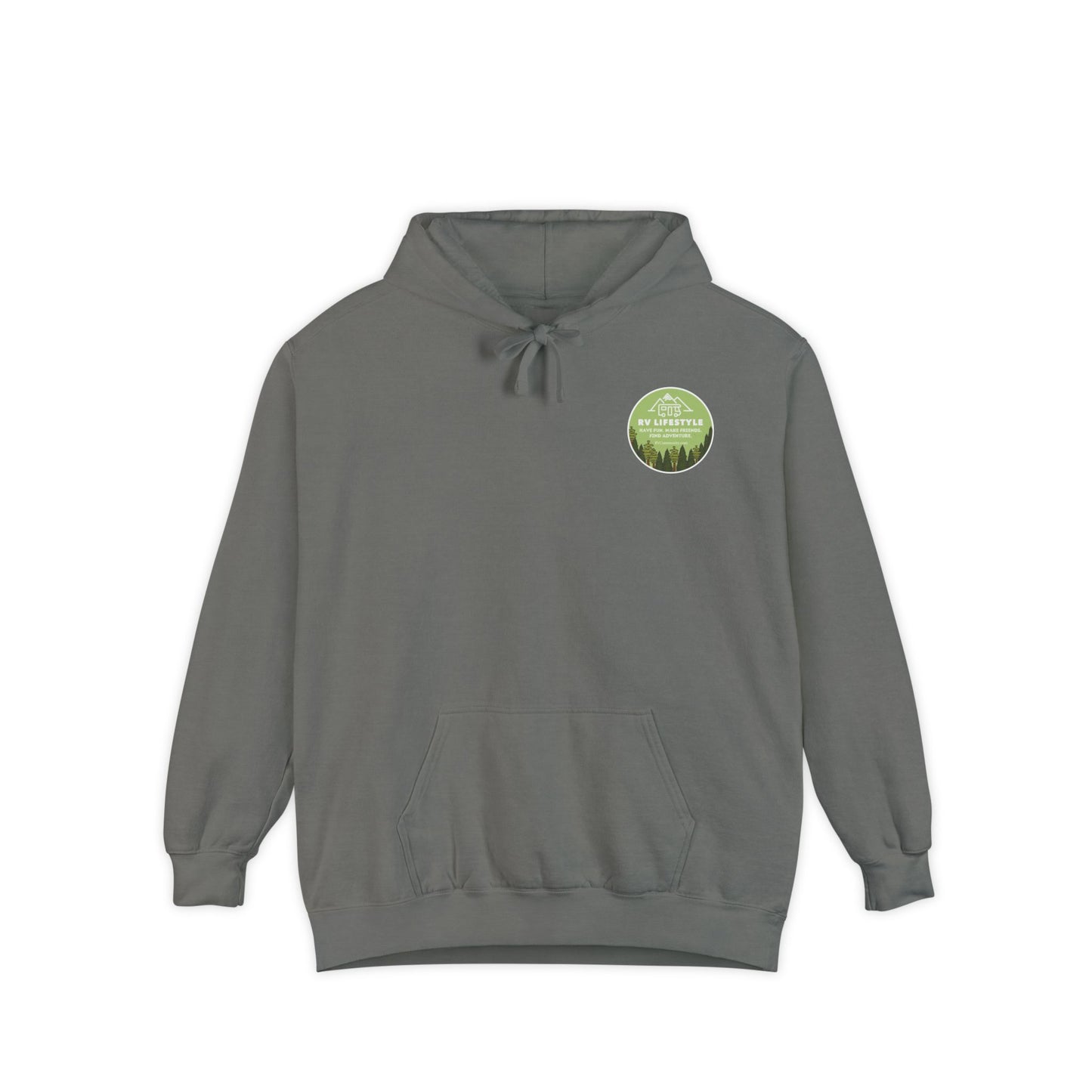 RV Community Forest Garment-Dyed Unisex Hoodie - Cozy Outdoor Vibes