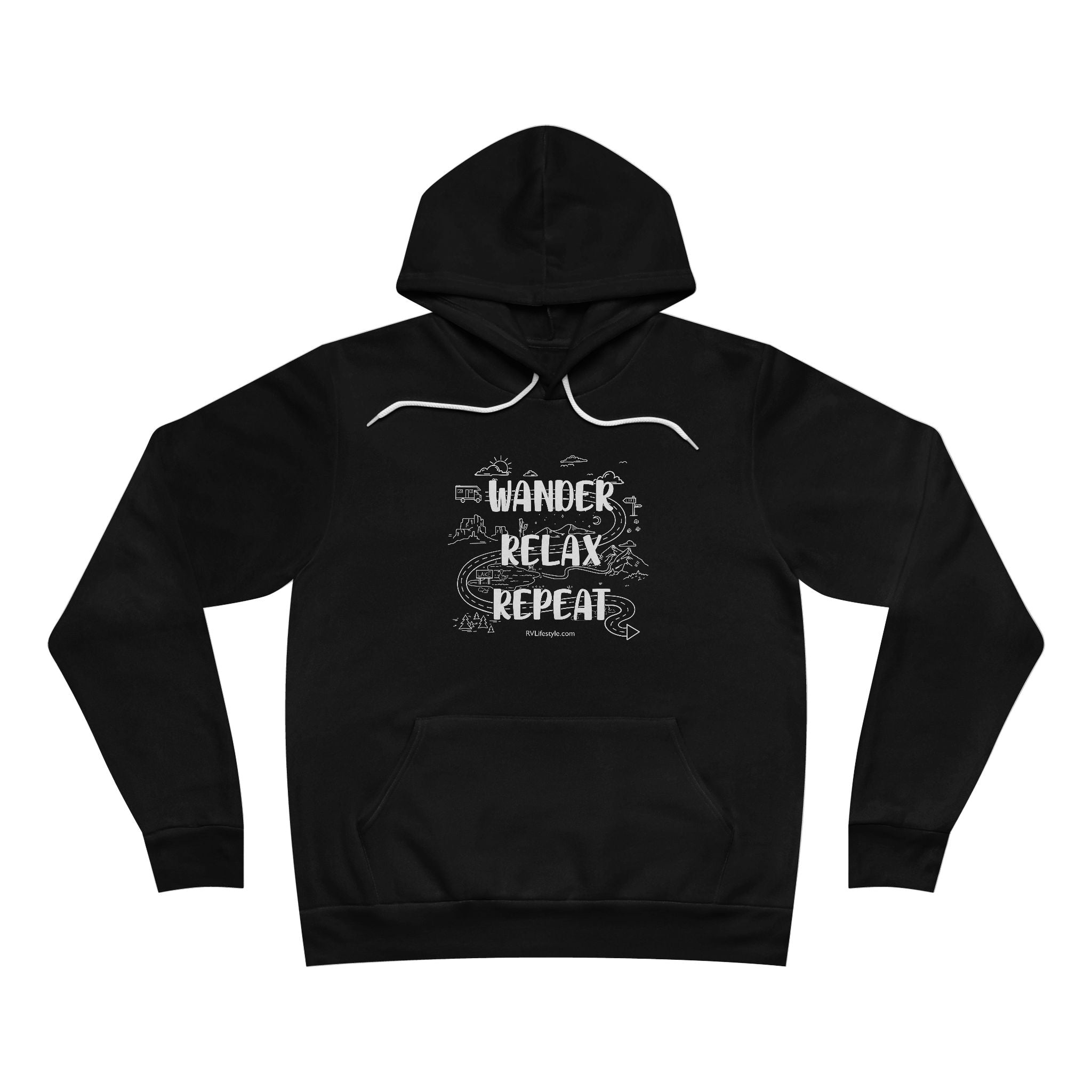 Wander Relax Repeat Hoodie - Cozy Unisex Pullover for Adventurers