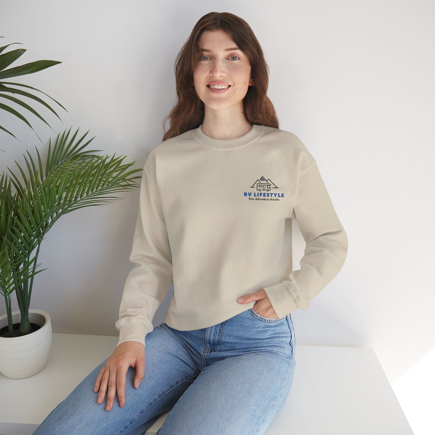 RV Lifestyle Logo Unisex Crewneck Sweatshirt