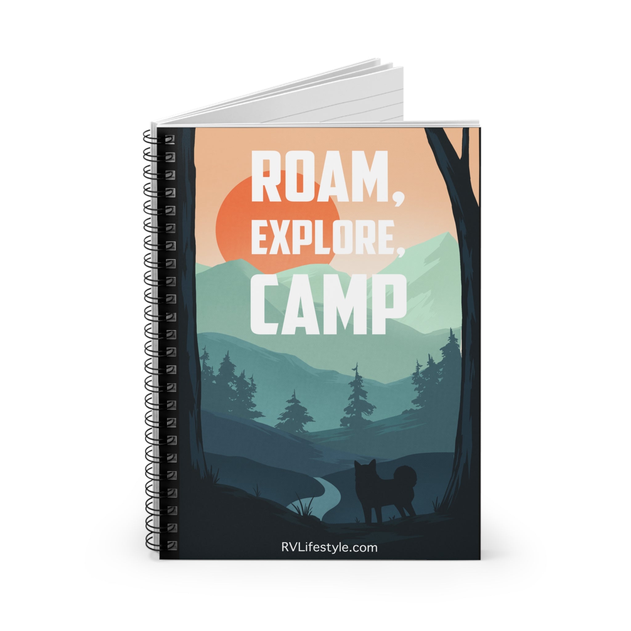 Roam Explore Camp - Spiral Notebook - Ruled Line