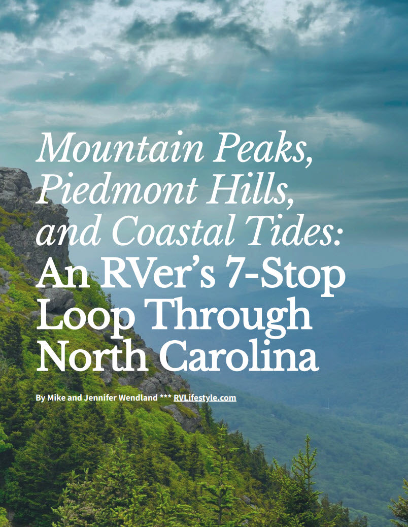 North Carolina RV Travel Guide: Mountain Peaks, Piedmont Hills, and Coastal Tides - 7-Stop Loop Through Asheville, Outer Banks, and Wilmington (101-Page Digital Guide)