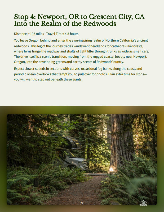 The Ultimate Pacific Coast Highway RV Travel Guide: Washington to San Diego in 11 Stops (Digital ebook)