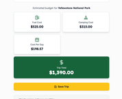RV Trip Budget Planner - Web App for RV Travel Expense Tracking and Trip Cost Management, Instant Access