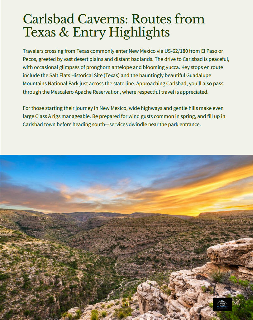 New Mexico RV Adventure Guide: 7-Stop Road Trip Through Carlsbad Caverns, Santa Fe, Taos, and More (Digital eBook)