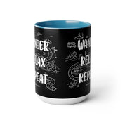 Wander Relax Repeat on Coffee Mugs, 15oz