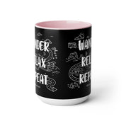Wander Relax Repeat on Coffee Mugs, 15oz