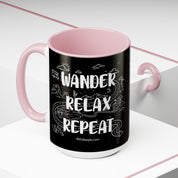 Wander Relax Repeat on Coffee Mugs, 15oz