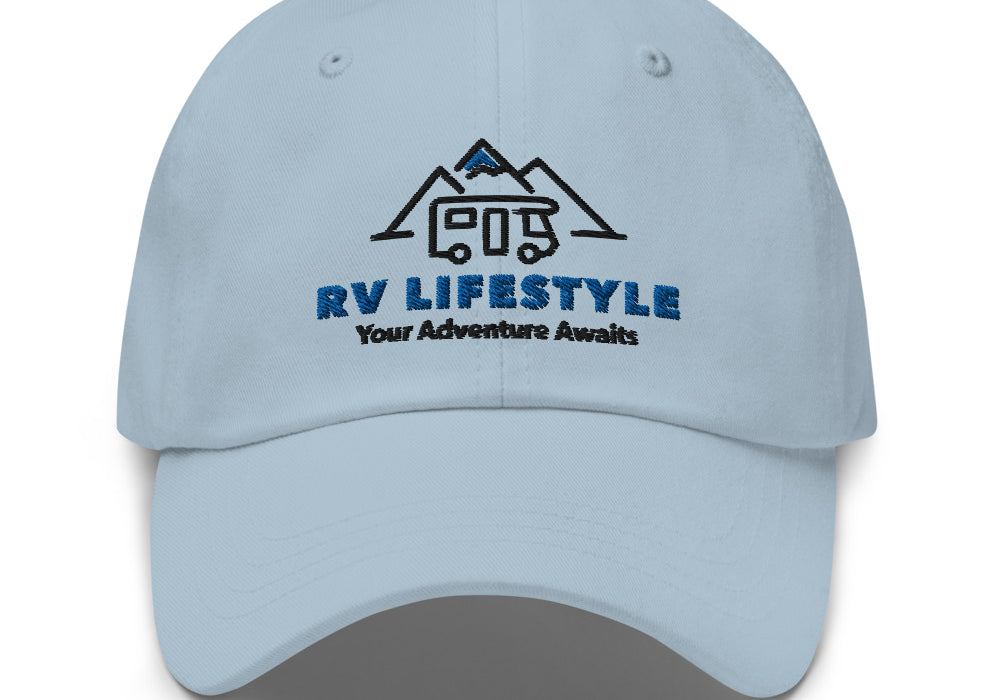 RV Lifestyle Logo Cap - Pink - Light Blue - White