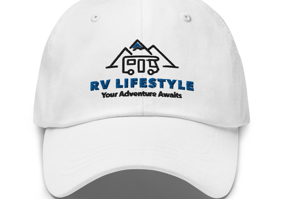 RV Lifestyle Logo Cap - Pink - Light Blue - White