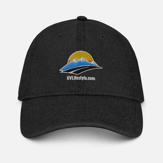 RV Lifestyle Men and Women's Denim Hat - Black, Light Denim Blue