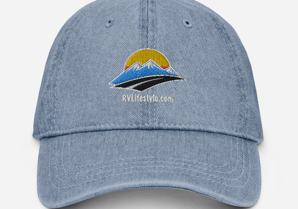 RV Lifestyle Men and Women's Denim Hat - Black, Light Denim Blue