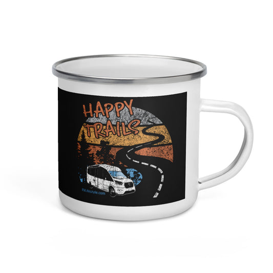 Happy Trails Enamel Mug