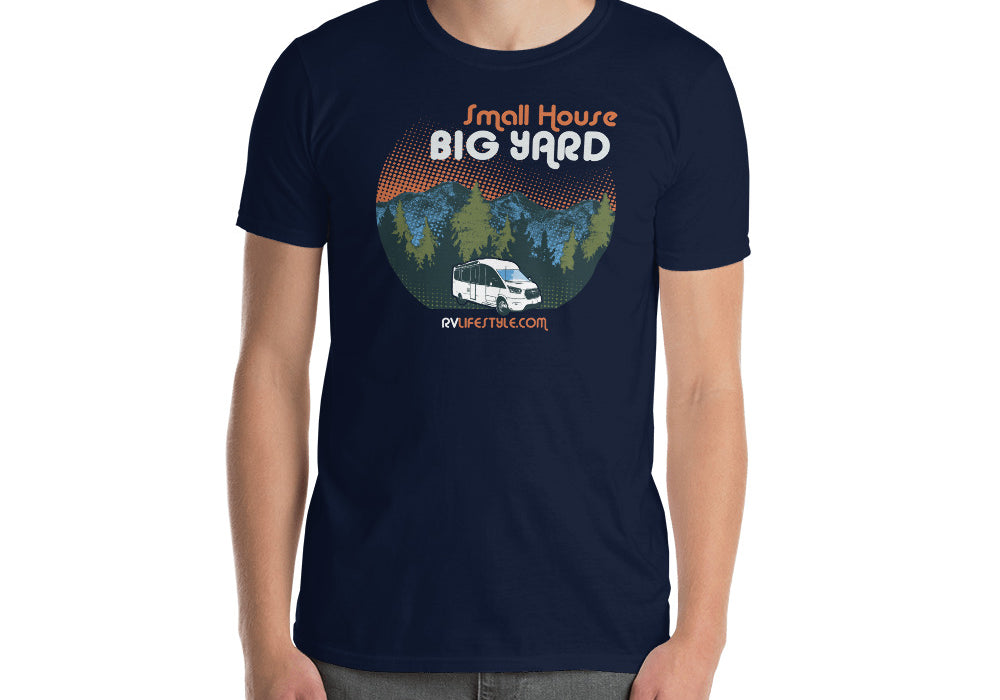 Small House Big Yard Short-Sleeve Men and Women's T-Shirt - Navy - Black - Dark Heather - Sport Grey