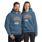 Happy Trails Men and Women's RV Lifestyle Hoodie - Black, Navy, Dark Heather, Indigo Blue