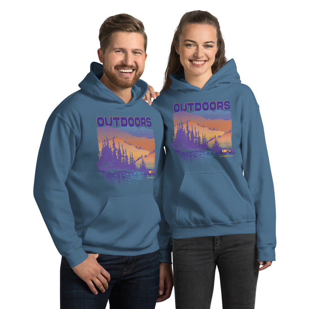 Outdoors Men/Women "Mike's Favorite" Hoodie - Black, Navy, Dark Heather, Indigo Blue