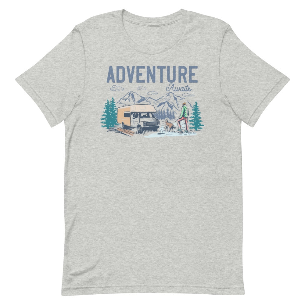 Adventure Awaits - Short-Sleeve Men and Women's T-Shirt