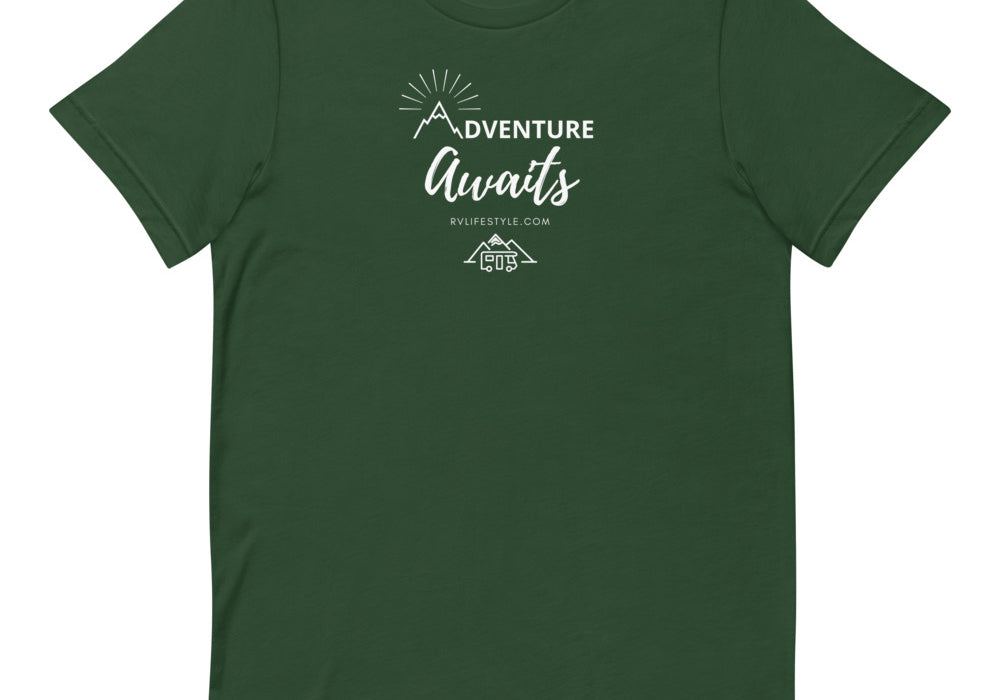 Adventure Awaits - Short-Sleeve Men and Women's T-Shirt