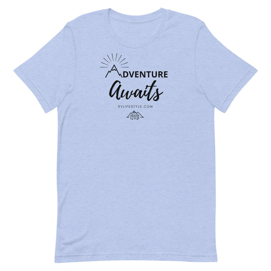 Adventure Awaits - Short-Sleeve Men and Women's T-Shirt