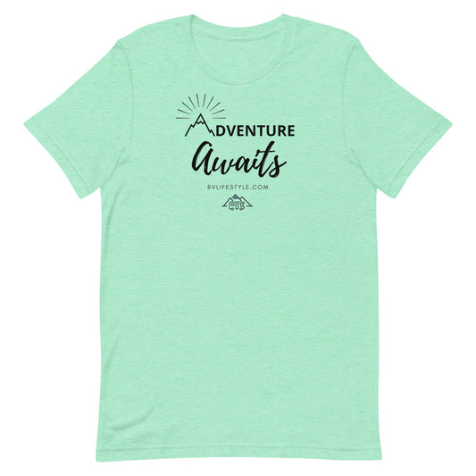 Adventure Awaits - Short-Sleeve Men and Women's T-Shirt