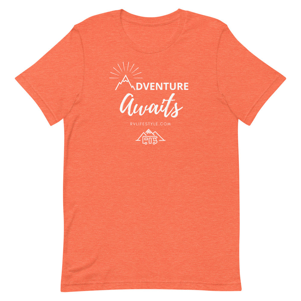 Adventure Awaits - Short-Sleeve Men and Women's T-Shirt
