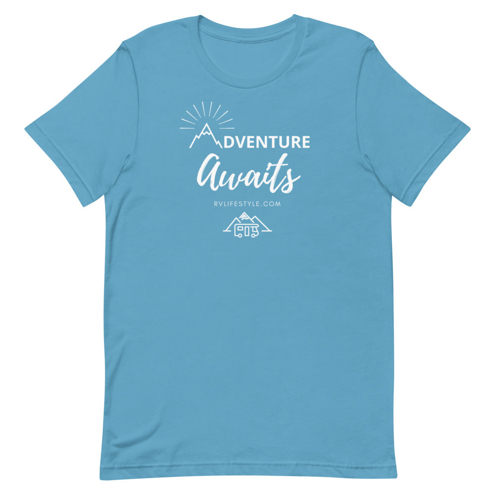 Adventure Awaits - Short-Sleeve Men and Women's T-Shirt