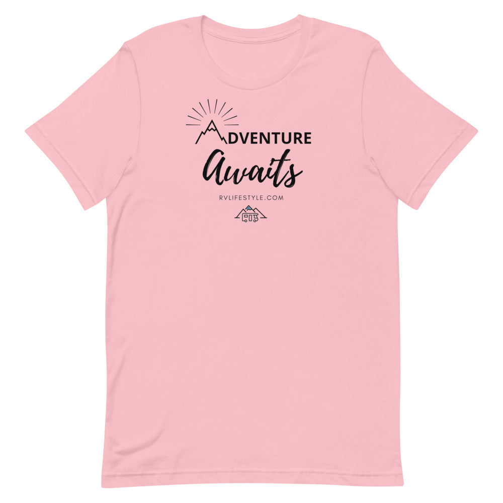 Adventure Awaits - Short-Sleeve Men and Women's T-Shirt