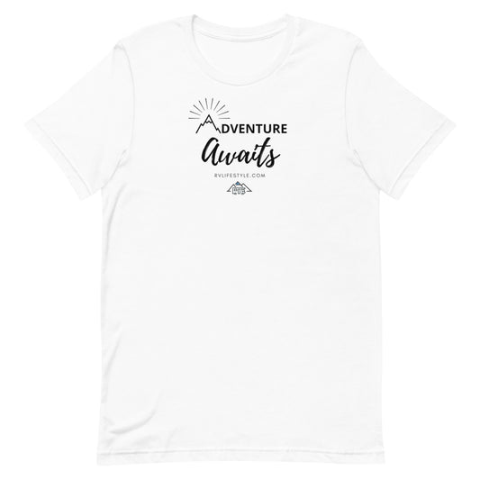 Adventure Awaits - Men and Women's Short-Sleeve T-Shirt