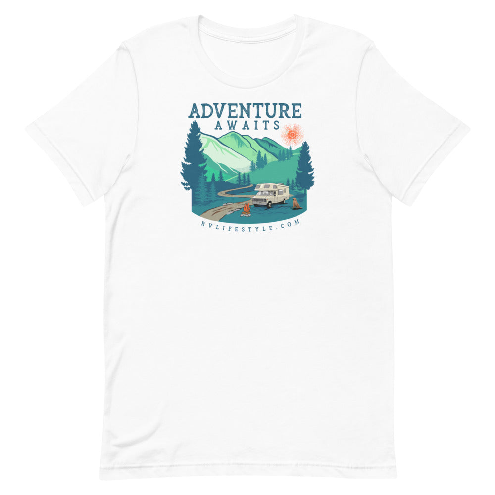 Adventure Awaits - Men and Women's Short-Sleeve T-Shirt