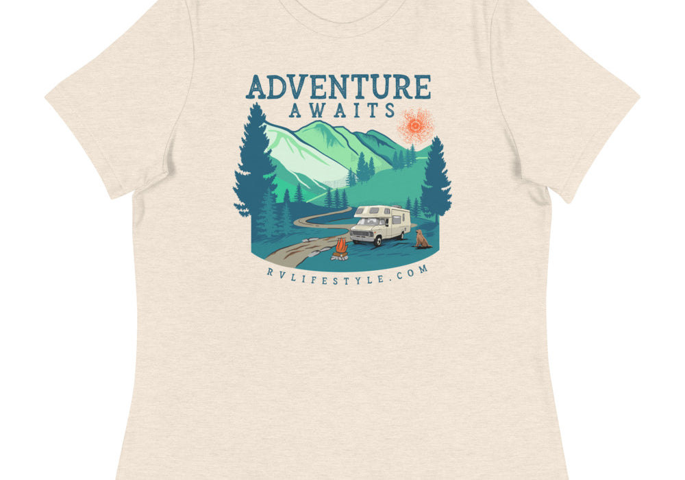 Adventure Awaits - Women's Relaxed T-Shirt - ORDER SIZE UP